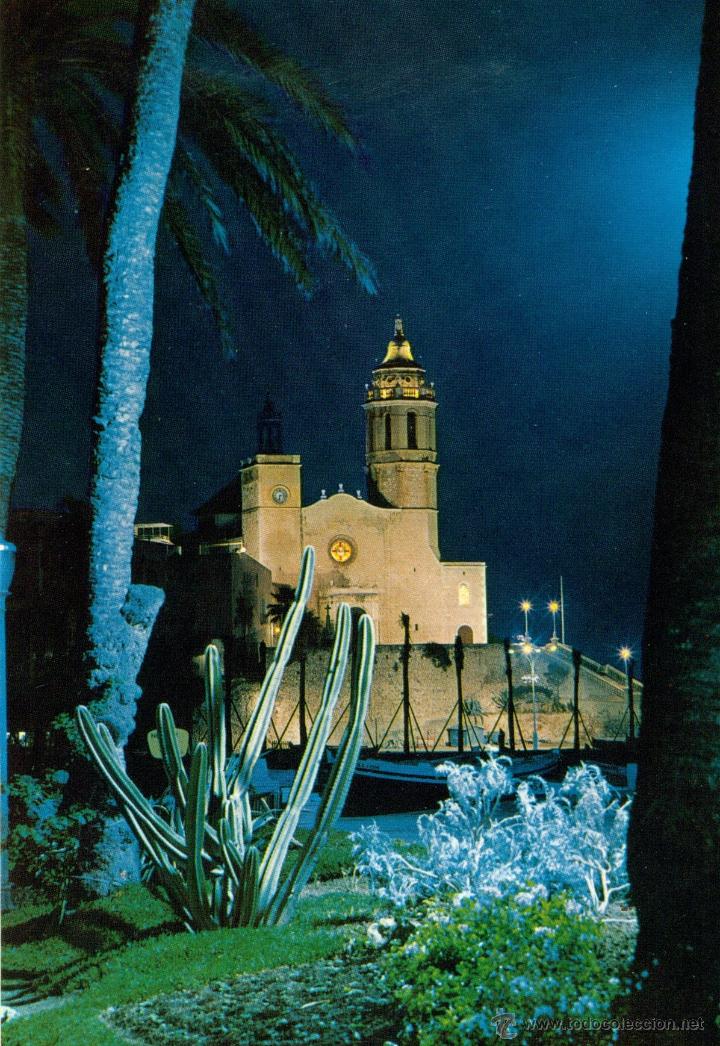 Postales: Sitges. Aspecto nocturno - Foto 1