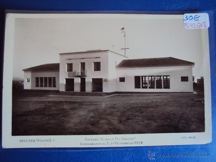 Postcards: (PS-42618)POSTAL FOTOGRAFICA DE VILOBI-ESCUELAS CARLES PI I SUNYER.INAGURADES EL 1-10-1933