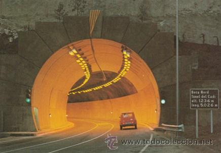 Cartes Postales: TUNEL DEL CADI - LA CERDANYA - N&ordm; 207 - ED. FOTO CINE LUIGI - A&Ntilde;O 1984 - NUEVA -