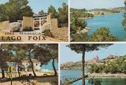 Cartes Postales: LAGO FOIX ZONA RESIDENCIAL -LOS ANGELES - ENTRE VILLANUEVA Y ARBOS - CASTELLET - A&Ntilde;OS 60 - NUEVA  -