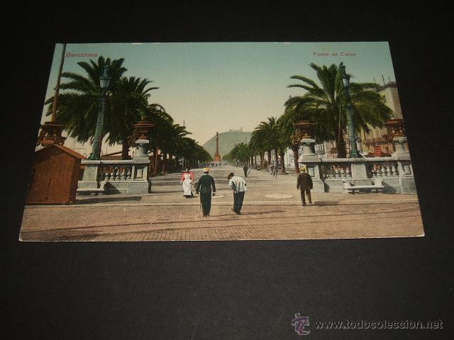 Postales: BARCELONA PASEO DE COLON - Foto 1