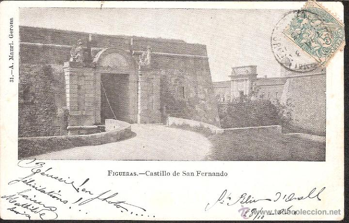 Postales: POSTAL FIGUERAS.- CASTILLO DE SAN FERNANDO- EDITA A. MAURI NUM. 31