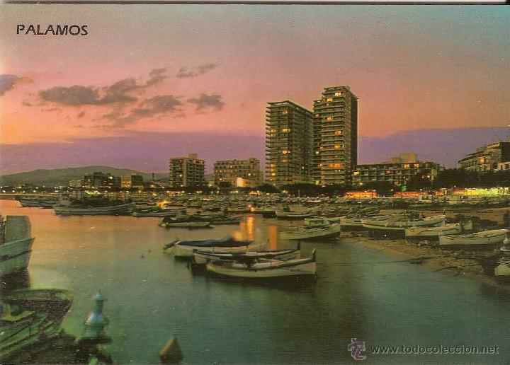 Postales: PALAMOS (COSTA BRAVA), VISTA NOCTURNA - PIC N&ordm; 2222 - SIN CIRCULAR