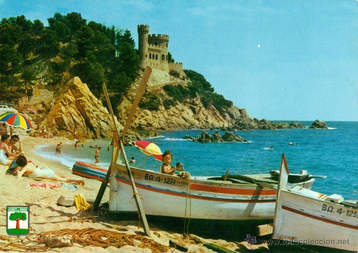 Postales: Gerona Lloret de mar playa y castillo - Foto 1