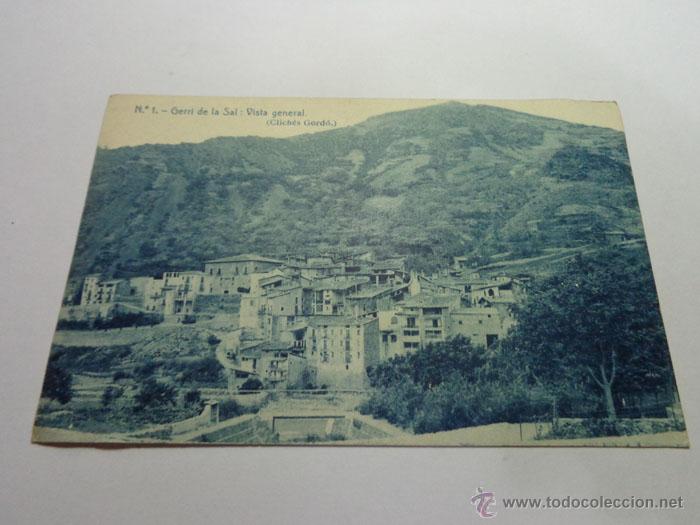 Postales: POSTAL LLEIDA-LERIDA. GERRI DE LA SAL. VISTA GENERAL (CLICH&Eacute;S GORD&Oacute;.) FOTOTIPIA THOMAS.