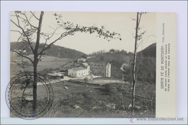 Postais: Antigua Postal Fotogr&aacute;fica - Santa F&eacute; de Montseny. Hotel Visto desde el Casino - Sin Circular