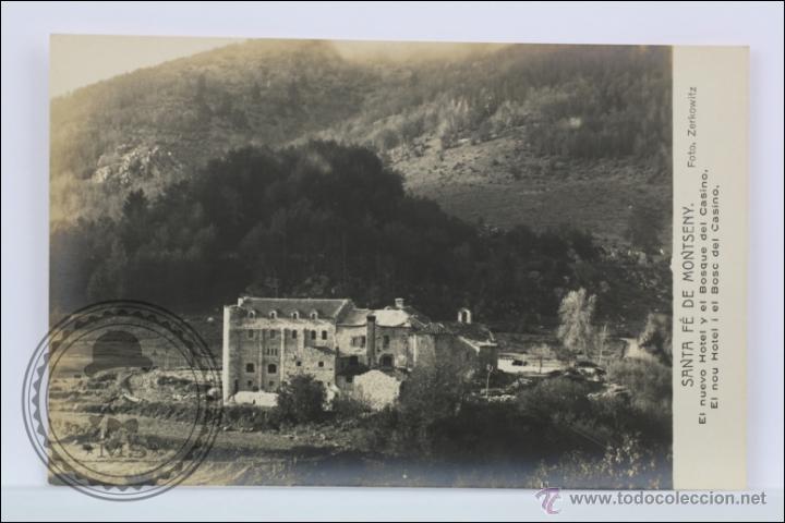Postais: Antigua Postal Fotogr&aacute;fica - Santa F&eacute; de Montseny. Nuevo Hotel y el Bosque del Casino - Sin Circular