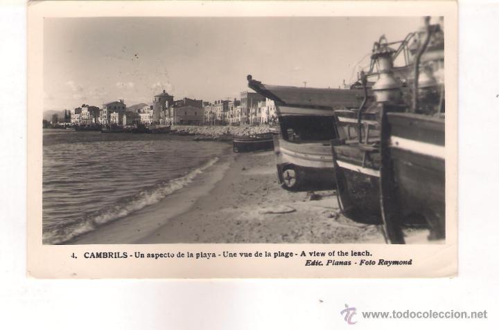 Postales: POSTAL DE CAMBRILS UN ASPECTO DE LA PLAYA . - Foto 1