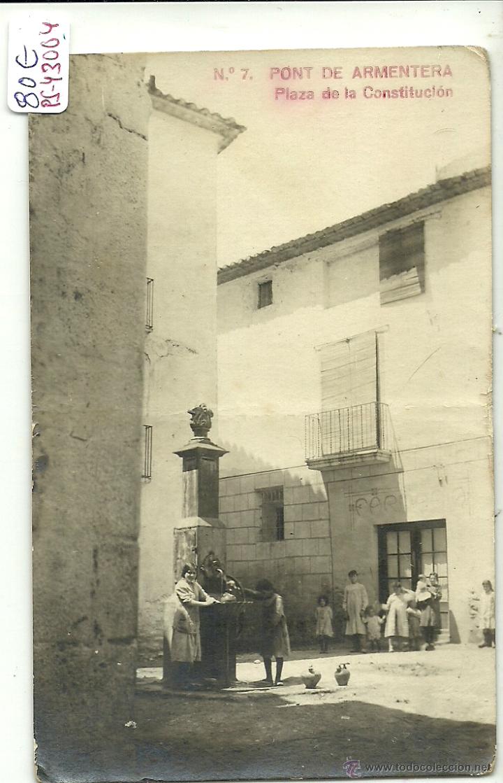 Postkarten: (PS-43004)POSTAL FOTOGRAFICA DE PONT DE ARMENTERA-PLAZA DE LA CONSTITUCION