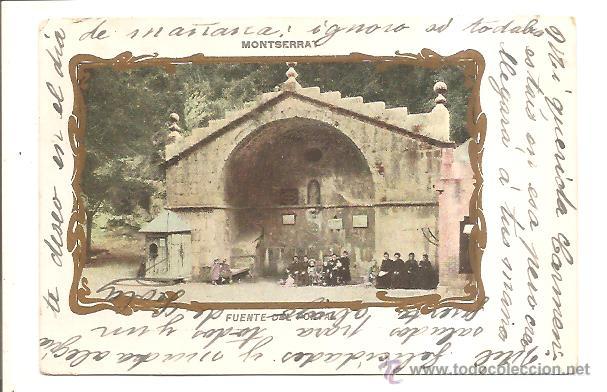 Postales: POSTAL MONTSERRAT &ndash; FUENTE DEL PORTAL &ndash; DORSO SIN DIVIDIR