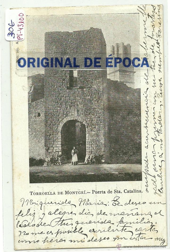 Postkarten: (PS-43100)POSTAL DE TORROELLA DE MONTGRI-PUERTA DE STA.CATALINA
