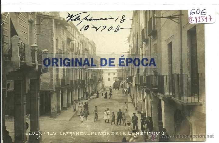 Postcards: (PS-43347)POSTAL FOTOGRAFICA DE VILAFRANCA-PLASSA DE LA CONSTITUCIO