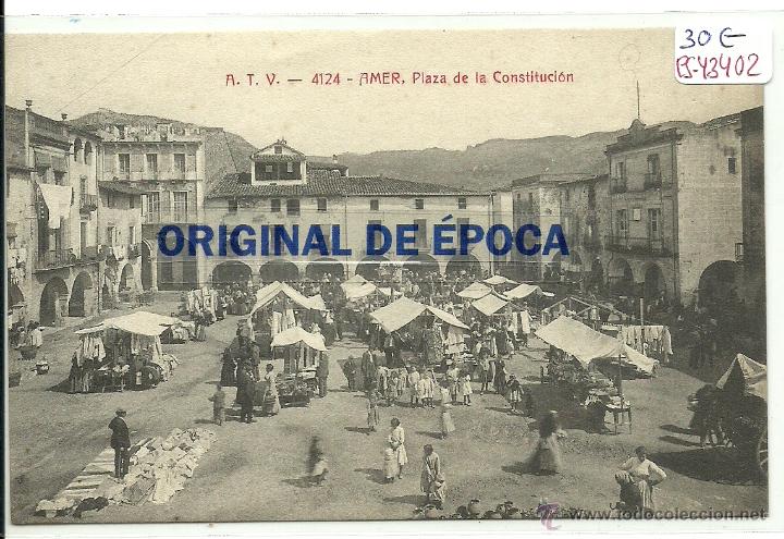 Postkarten: (PS-43402)POSTAL DE AMER-PLAZA DE LA CONSTITUCION.MERCADO.A.T.V.4124