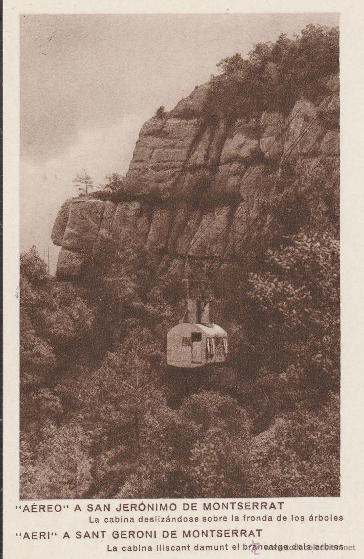 Postkarten: N&ordm; 23054 POSTAL A&Eacute;REO A SAN JERONIMO DE MONTSERRAT LA CABINA SOBRE LA FRONDA DE LOS ARBOLES