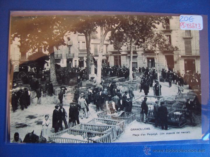 Postkarten: (PS-43843)POSTAL DE GRANOLLERS-PLA&Ccedil;A D&acute;EN PERPINYA(UN ASPECTE DEL MERCAT)