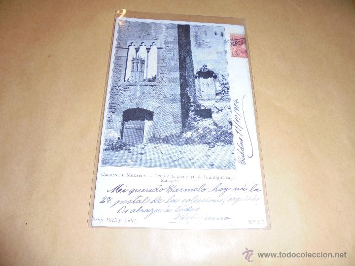 Postkarten: CALDAS DE MONTBUY - DETALLE DE UNA PARTE DE LA ANTIGUA CASA MARQU&Eacute;S PROP. POCH Y AULET N&ordm; 2 CIRCULAD