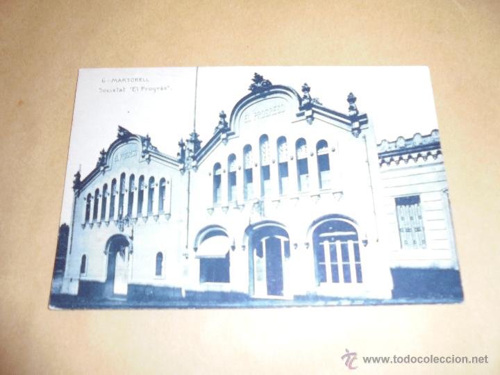 Postkarten: 6 - MARTORELL SOCIETAT EL PROGR&Eacute;S -HUECOGRABADO JOAQUIN MUMBR&Uacute; - 14 X9 CM.