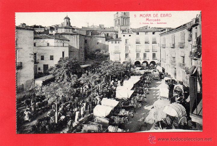 Postales: mora de ebro. 5 mercado. roisin - Foto 1