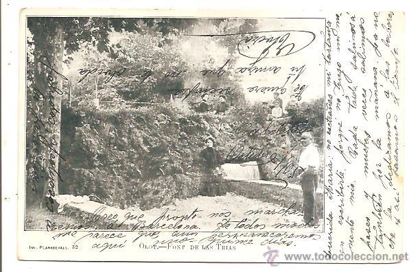 Postales: POSTAL OLOT &ndash; FONT DE LAS TRIAS &ndash; DORSO SIN DIVIDIR - Foto 1