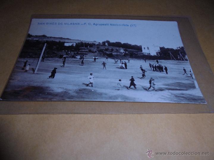 Postkarten: FUTBOL - SAN GINES DE VILASAR - F.C. AGRUPASI&Oacute; NACIONALISTA (17) 13X8,5 CM. POSTAL FOTOGRAFICA