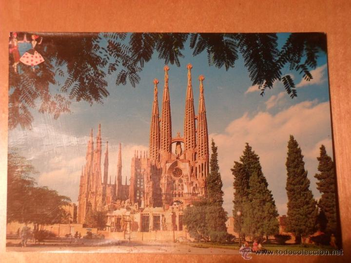 Postkarten: La Sagrada Familia. Escritas. A&ntilde;os 60