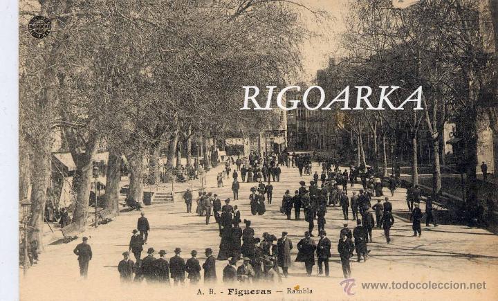 Postales: FIGUERAS (GERONA).- RAMBLA - Foto 1