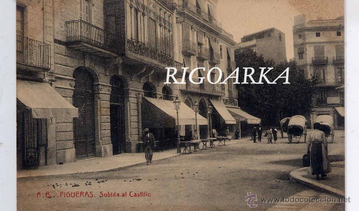 Postales: FIGUERAS (GERONA).- SUBIDA AL CASTILLO - Foto 1