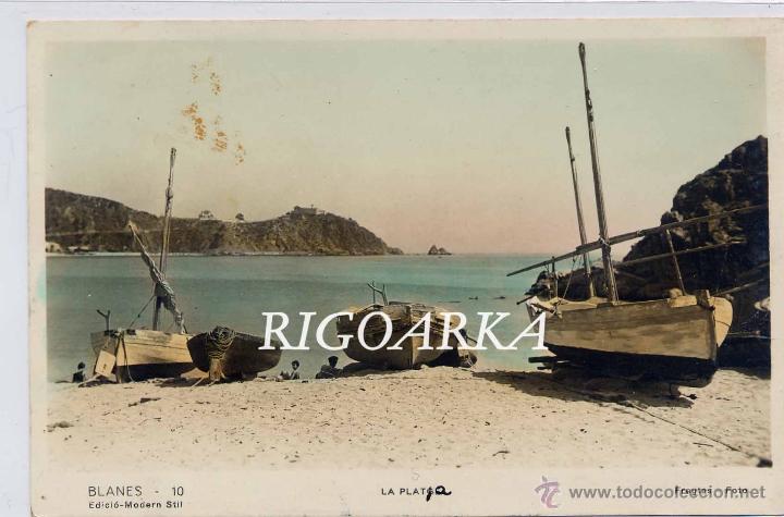 Postales: BLANES (GERONA).- LA PLATJA - Foto 1