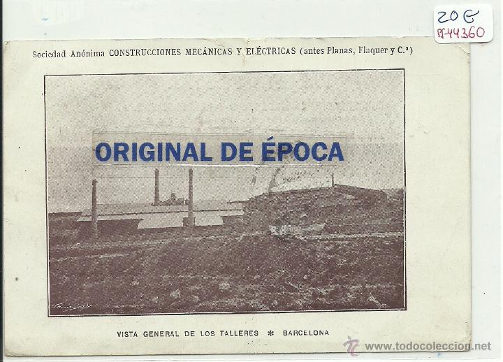 Postkarten: (PS-44360)POSTAL DE BARCELONA-SOCIEDAD ANONIMA DE CONSTRUCCIONES MECANICAS Y ELECTRICAS