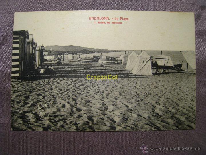 Postales: BADALONA: LA PLAYA - POSTAL ORIGINAL - Foto 1