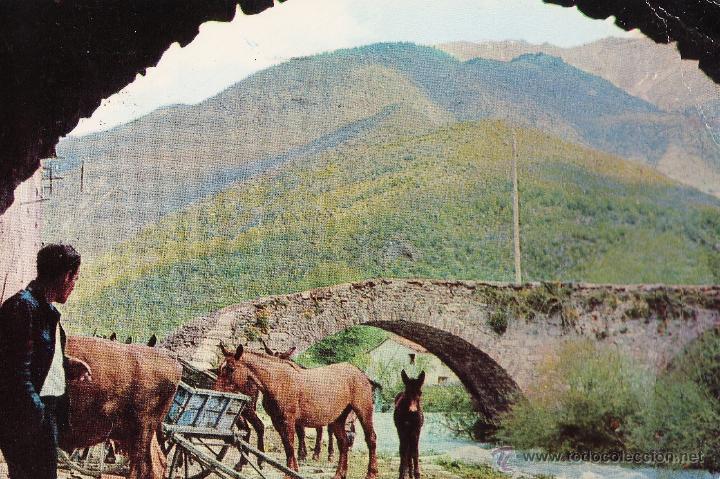 Postkarten: vilaller - puente viejo - n&ordm; s/n - ed. colonia mont sant - escrita - a&ntilde;o 1963 - x