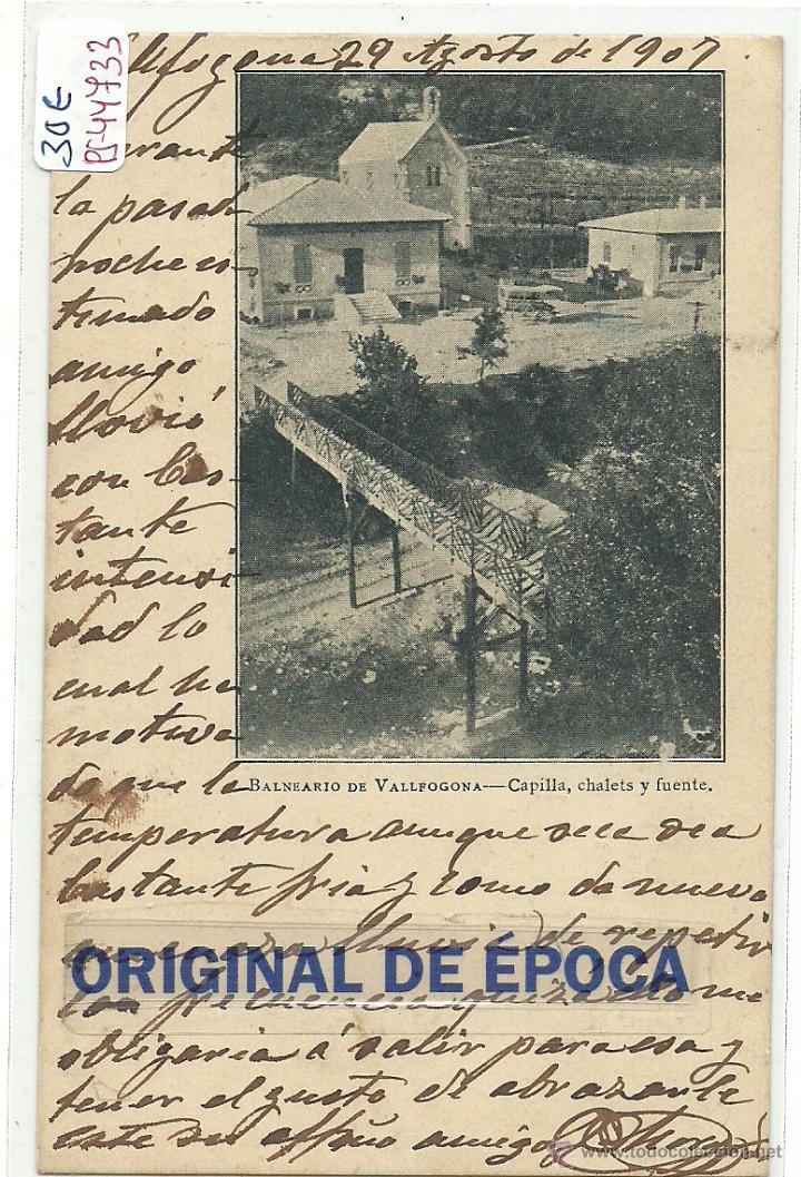 Postkarten: (PS-44733)POSTAL DE BALNEARIO DE VALLFOGONA-CAPILLA,CHALETS Y FUENTE