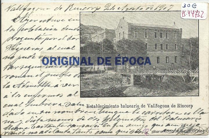 Postkarten: (PS-44732)POSTAL DE VALLFOGONA DE RIUCORP-ESTABLECIMIENTO BALNEARIO