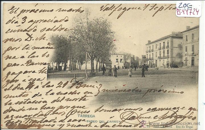 Postkarten: (PS-44724)POSTAL DE TARREGA-PASEO DEL CARMEN.JOSE CLAVEROL