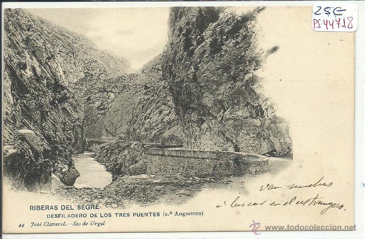 Postkarten: (PS-44718)POSTAL DE RIBERAS DEL SEGRE-DESFILADERO DE LOS TRES PUENTES.JOSE CLAVEROL