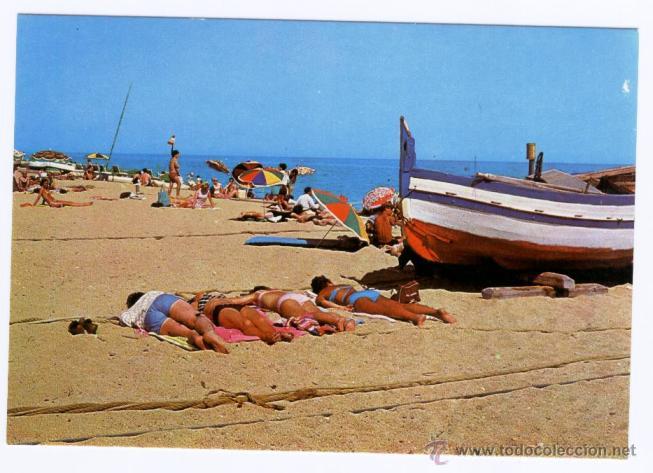 Postales: CALELLA DE LA COSTA: LA PLAYA (1968) - Foto 1
