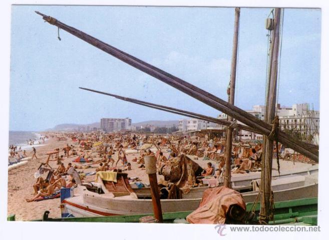 Postales: * PINEDA DE MAR * La playa (1970) - Foto 1