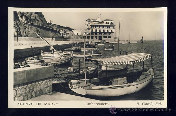 Postkarten: Postal d' ARENYS DE MAR: Embarcader (Gass&oacute; num. 7)