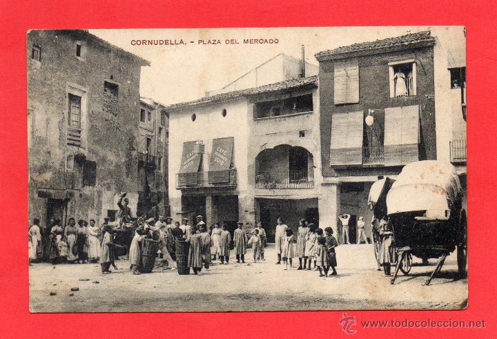 Postales: cornudella. plaza del mercado. cafe suis - Foto 1