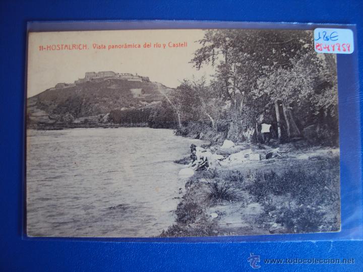 Postkarten: (PS-44859)POSTAL DE HOSTALRICH-VISTA PANORAMICA DEL RIU Y CASTELL.LAVANDERAS