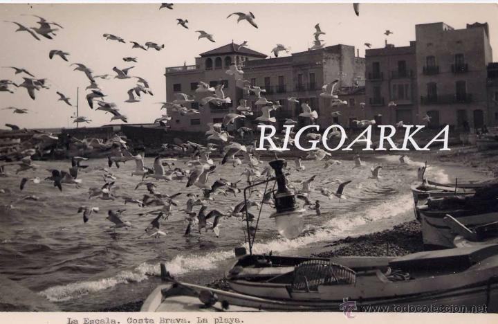 Postales: LA ESCALA (COSTA BRAVA).- LA PLAYA - Foto 1