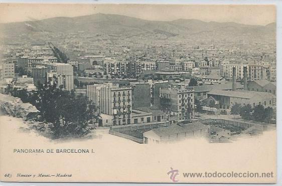 Postales: POSTAL PANORAMA BARCELONA HAUSER Y MENET - Foto 1