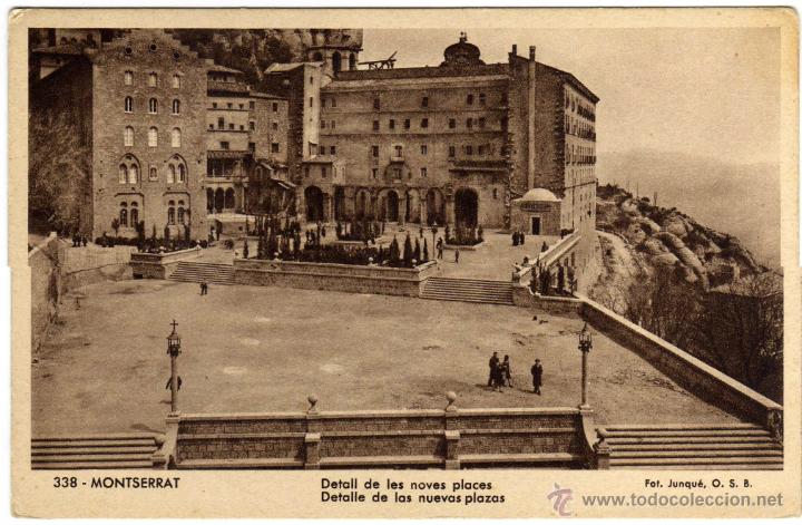 Postkarten: BONITA POSTAL - MONTSERRAT (BARCELON A) - DETALLE DE LAS NUEVAS PLAZAS - AMBIENTADA