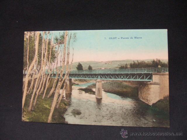 Postales: POSTAL - OLOT - PUENTE DE HIERRO - - Foto 1