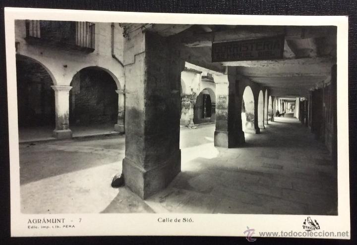 Postales: AGRAMUNT. CALLE DE SI&Oacute;. N&ordm; 7. IMP. LIB. PERA. - Foto 1