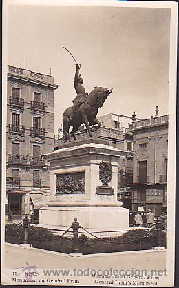 Postales: POSTAL REUS MONUMENT DEL GENERAL PRIM - Foto 1