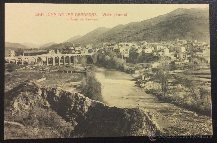 Postkarten: SAN JUAN DE LAS ABADESAS. VISTA GENERAL. FOT. L. ROISIN.