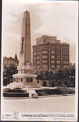 Postales: POSTAL REUS MONUMENTO A LOS CAIDOS - Foto 1