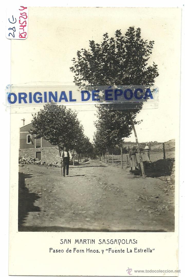 Postkarten: (PS-45204)POSTAL FOTOGRAFICA DE SAN MARTIN SASGAYOLAS-PASEO DE FORN HNOS.Y FUENTE DE LA ESTRELLA