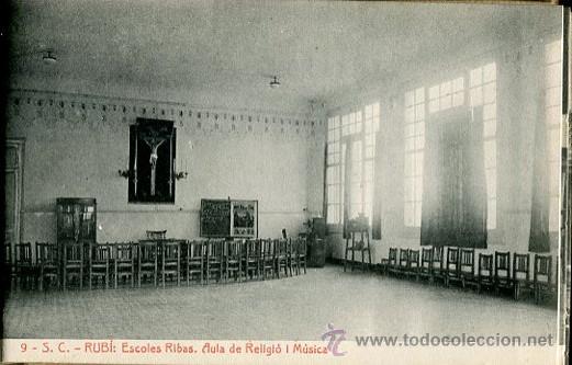 Postkarten: RUB&Iacute;- ESCOLES RIBAS -- AULA DE RELIGI&Oacute; I M&Uacute;SICA-9- -THOMAS-